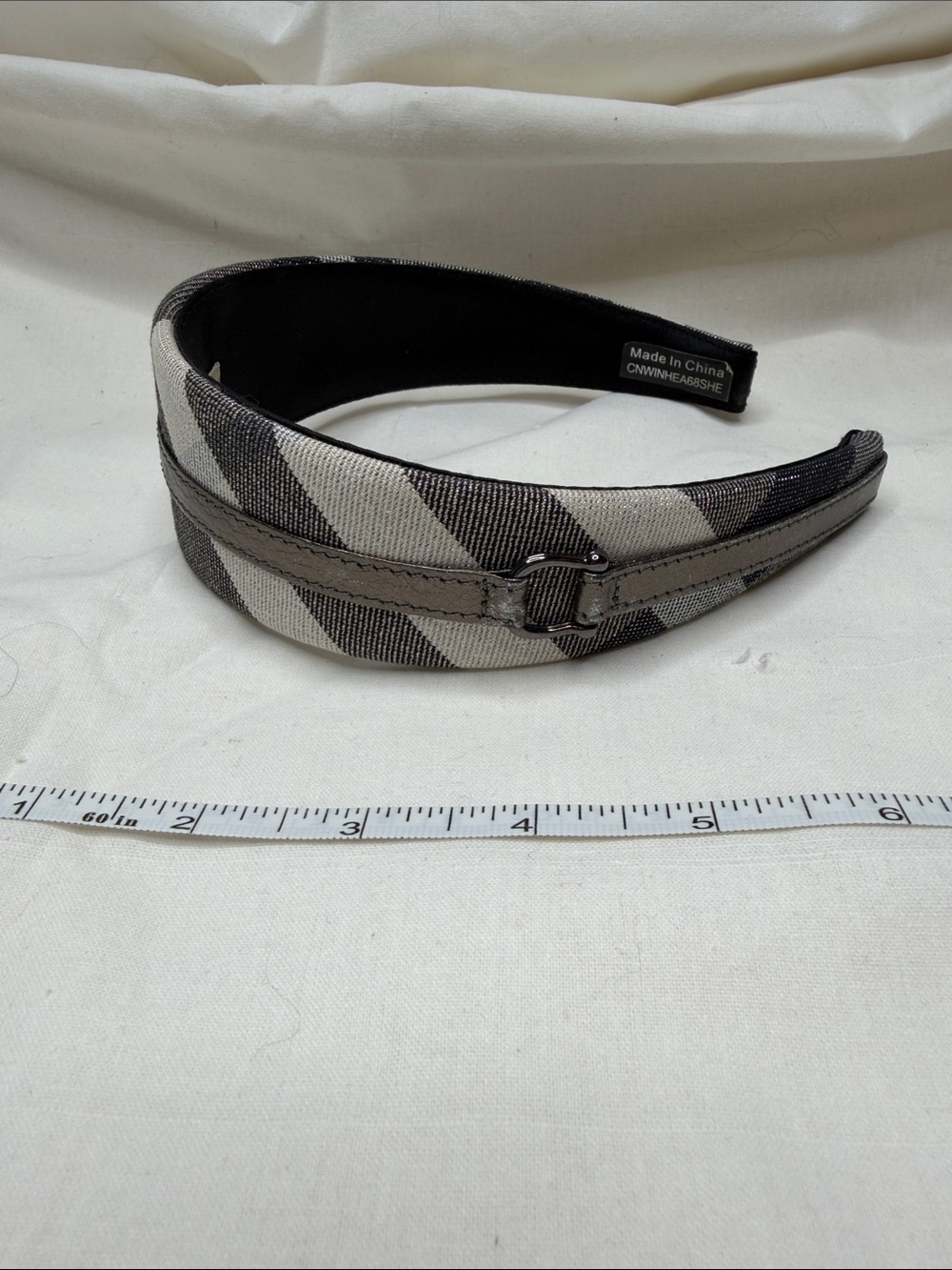 Burberry Headband Metallic Check